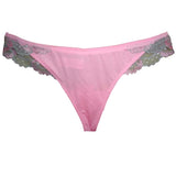 Pink w/ Gray Lace Thong