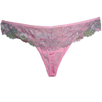 Pink w/ Gray Lace Thong