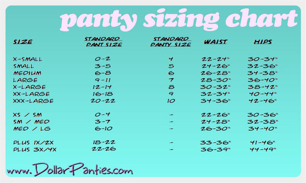 Panty Size Chart