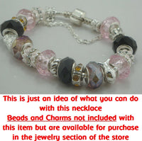 Empty snake type charm bracelet fits all European beads and charms