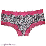 Super sexy, coral lace animal print cheeky bottom boyshort
