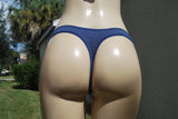 Navy Blue with White Polka Dot Soft Cotton Thong