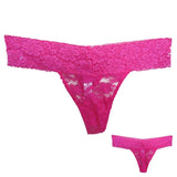 Bright Pink All Lace Thong