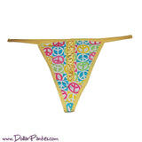 Fun and Colorful PEACE SIGN  G-String Thong