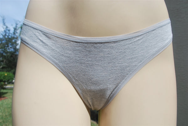 Simple Soft and Stretchy Light Gray Cotton Thong