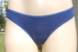 Simple Soft and Stretchy Navy Blue Cotton Thong