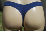 Simple Soft and Stretchy Navy Blue Cotton Thong