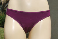 Simple Soft and Stretchy Grape Purple Cotton Thong