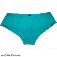 Sexy and Sophisticated Turquoise Pinstripe Cheeky Bottom Boyshort