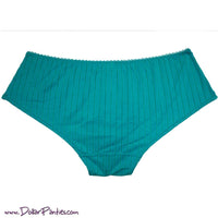 Sexy and Sophisticated Turquoise Pinstripe Cheeky Bottom Boyshort