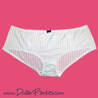 Sexy and Sophisticated White Pinstripe Hipster Boyshort